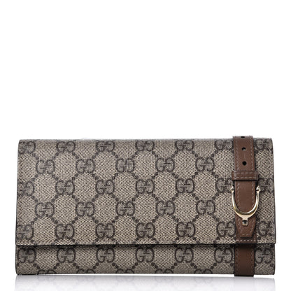 Gucci GG Supreme Monogram Nice Continental Wallet Maple Brown 3 of 16