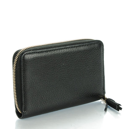 Gucci Pebbled Calfskin Medium Soho Zip Around Wallet Black 3 of 7