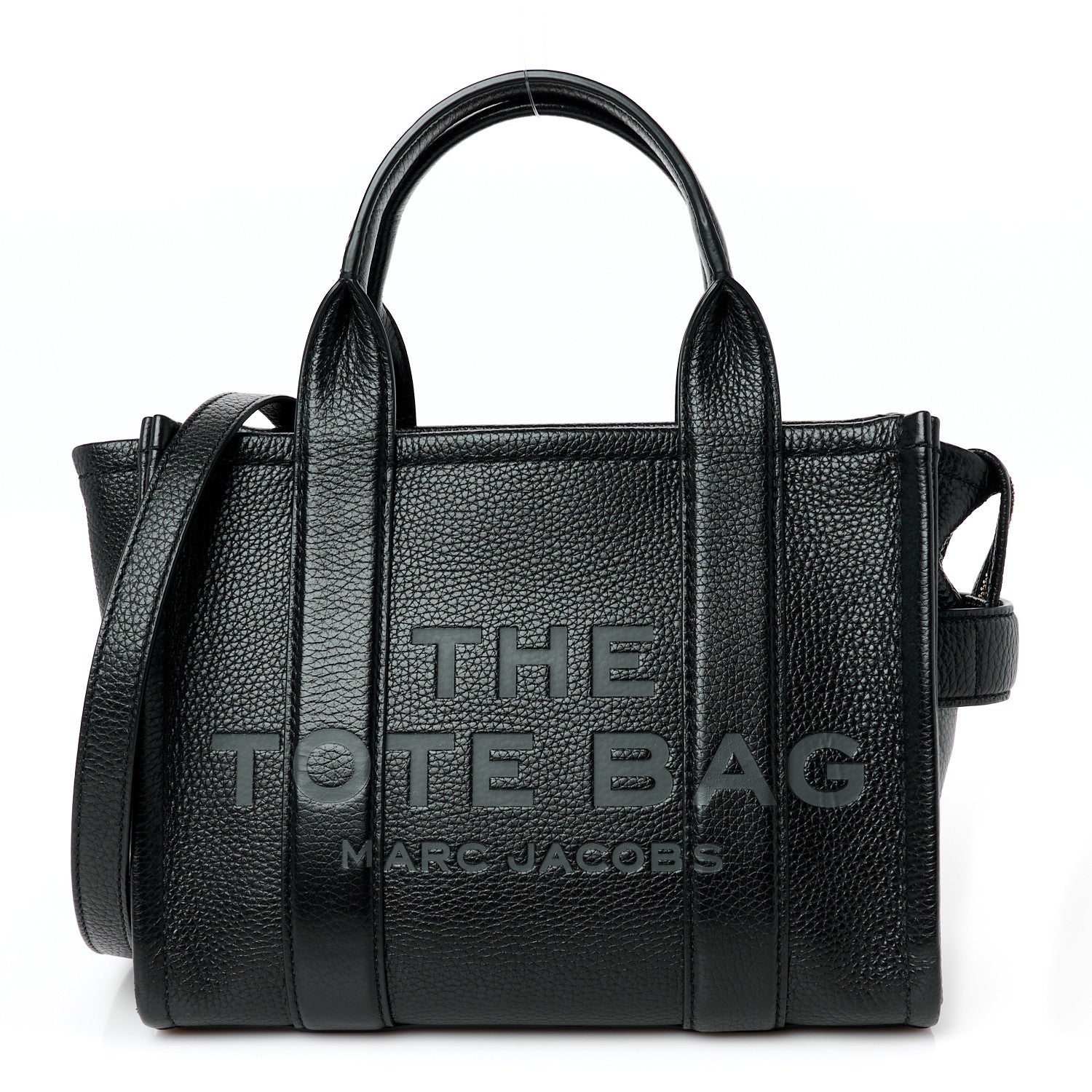 Marc Jacobs Grained Calfskin Small The Tote Bag Black 1 of 12