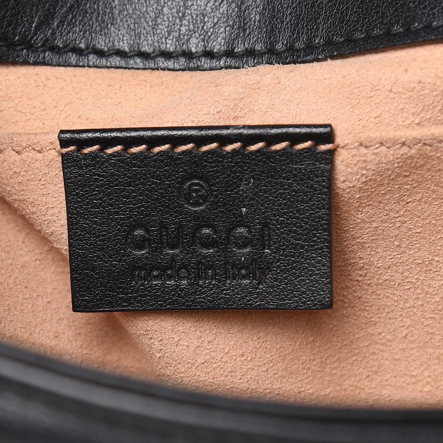 Gucci Calfskin Matelasse Mini GG Marmont Shoulder Bag Black 6 of 13