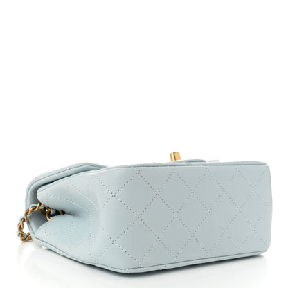 Chanel Lambskin Quilted Mini Pearl Crush Flap Light Blue 4 of 11