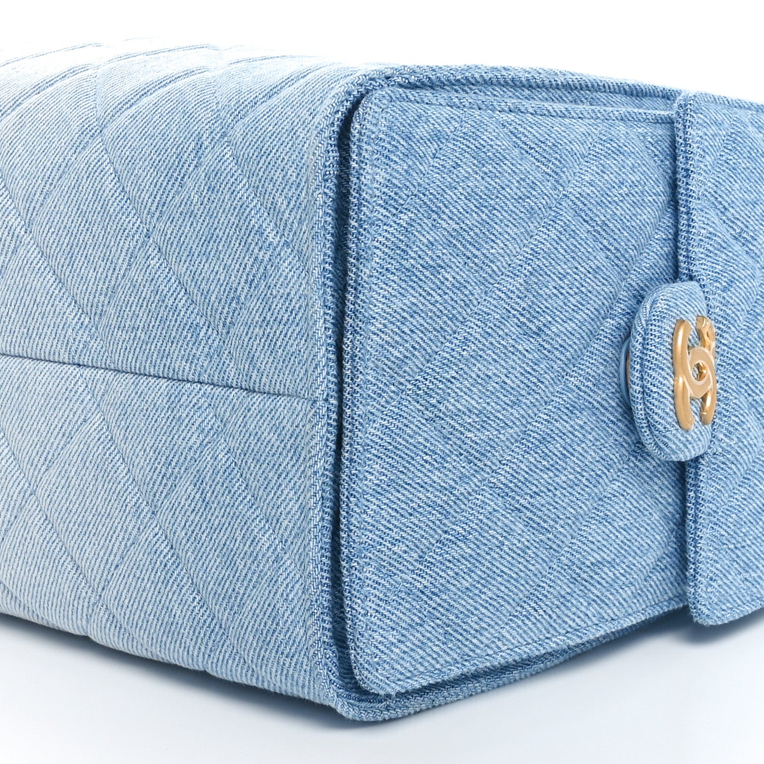 Chanel Washed Denim Quilted Small Chanel 25 Handbag Blue 10 of 11