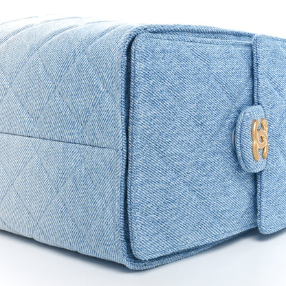 Chanel Washed Denim Quilted Small Chanel 25 Handbag Blue 10 of 11