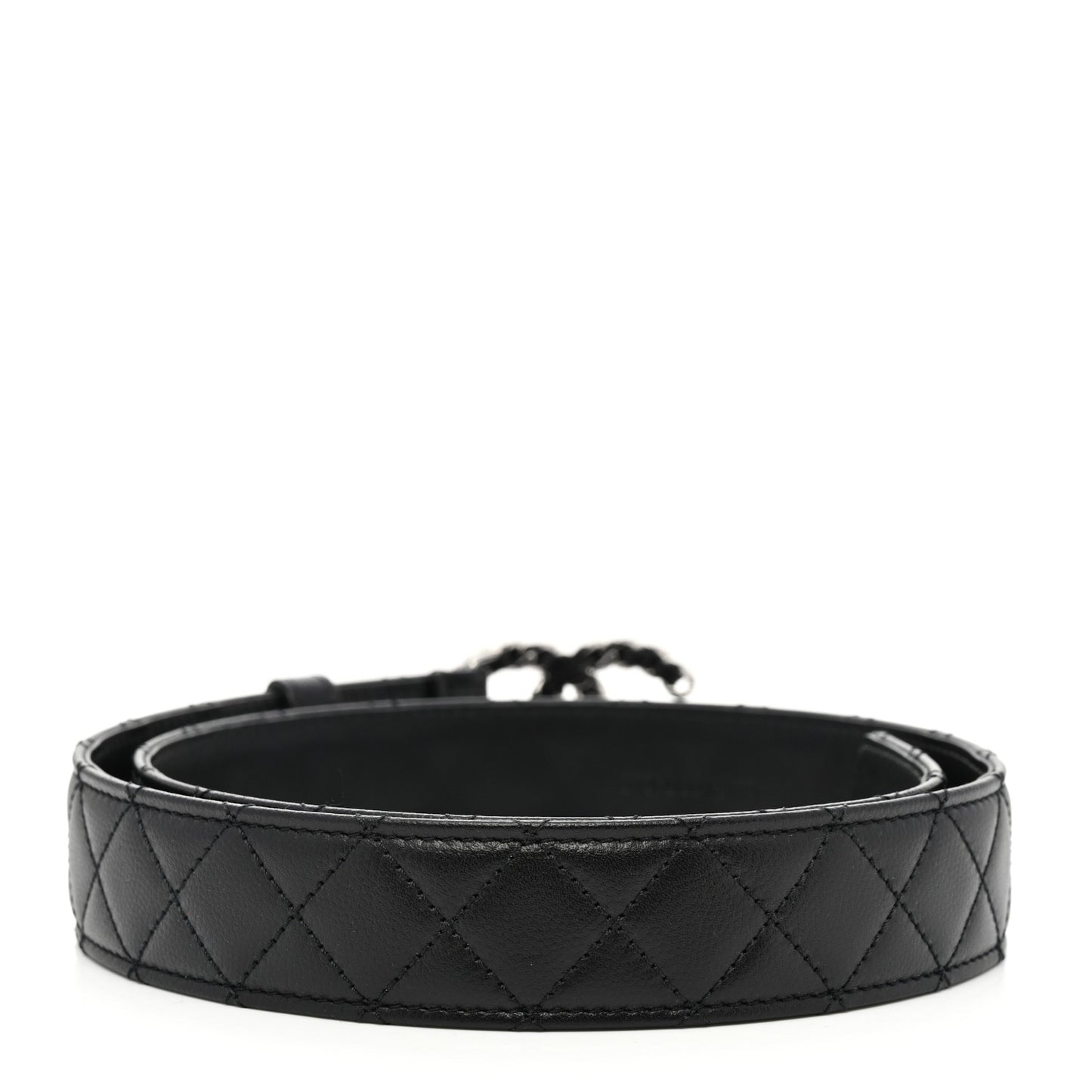 Caviar Quilted CC Chain Belt 80 32 Black