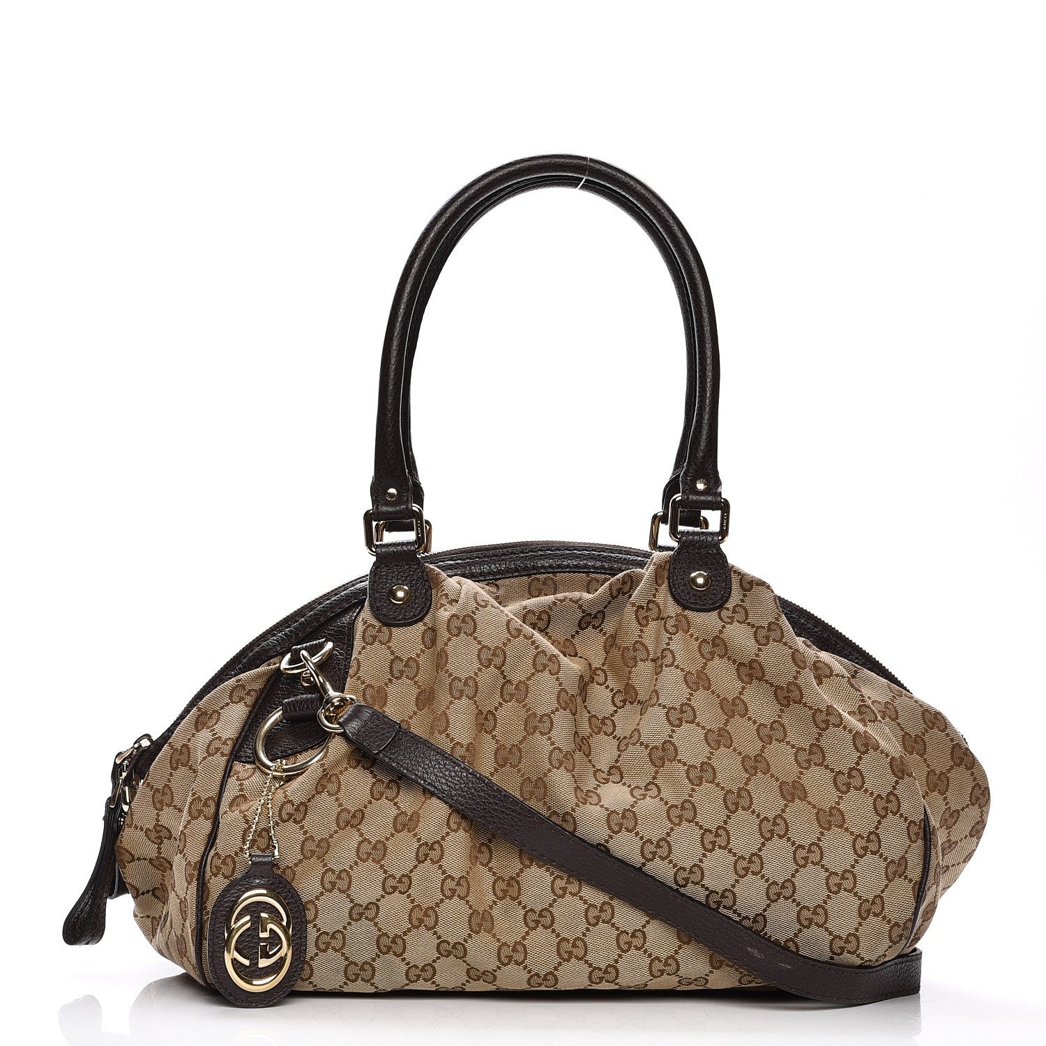 Gucci Monogram Medium Sukey Boston Bag Dark Brown 1 of 7