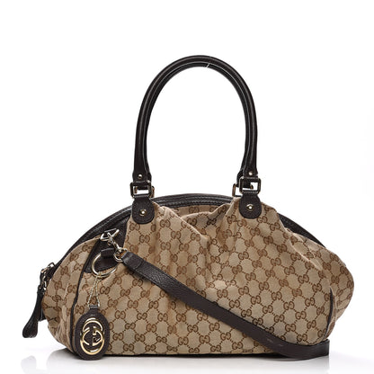 Gucci Monogram Medium Sukey Boston Bag Dark Brown 1 of 7