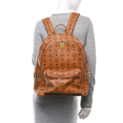 MCM Visetos Medium Side Studs Stark Backpack Cognac 2 of 9
