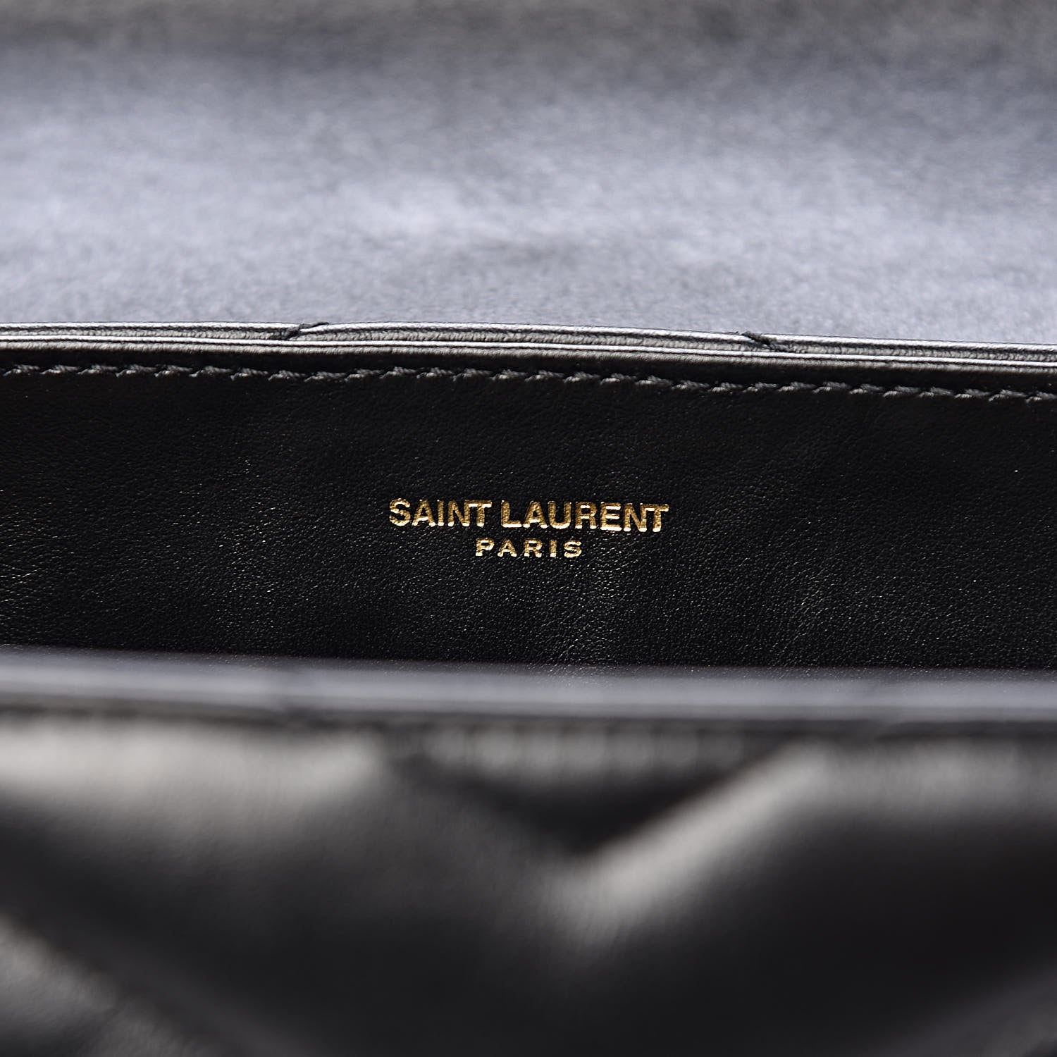 Saint Laurent Calfskin Y Quilted Monogram Small Loulou Chain Satchel Black 6 of 11