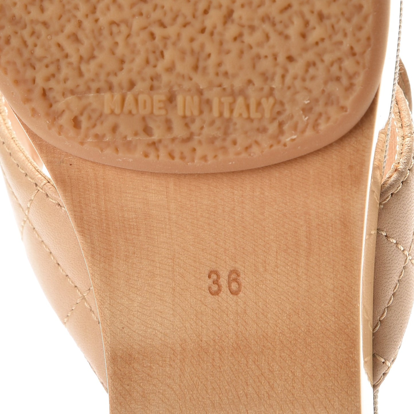 Lambskin Quilted CC Turnlock Sandals 36 Beige
