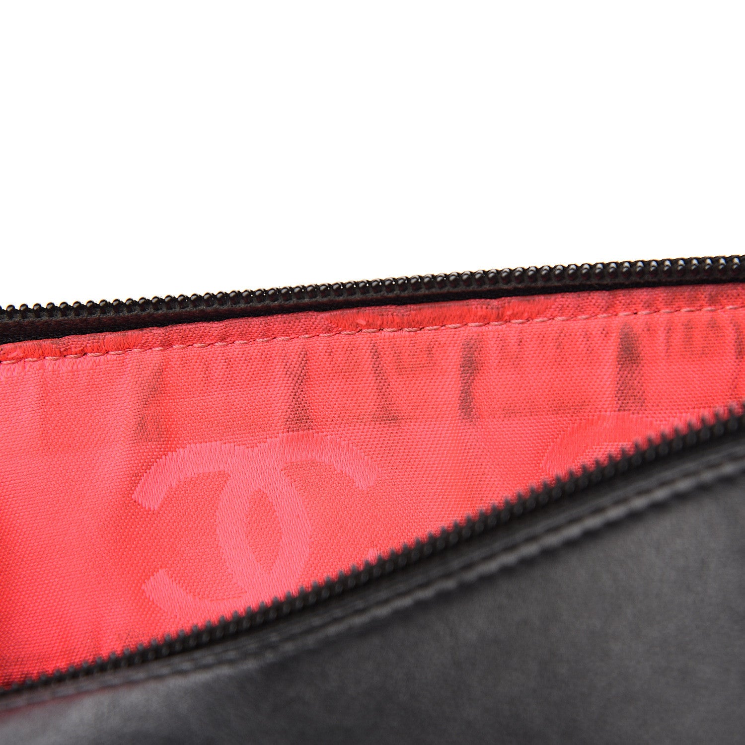 Chanel Calfskin Quilted Large Cambon Multipocket Reporter Black White 7 of 10