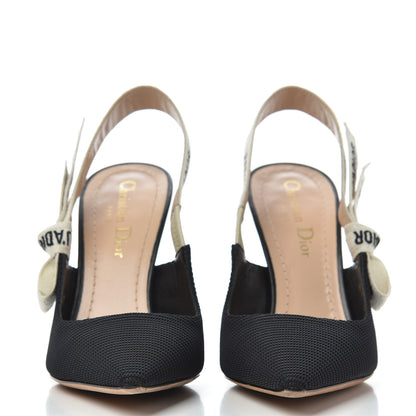 Christian Dior Technical Canvas Ribbon J'Adior Slingback 100mm Pumps 36 Black 2 of 15