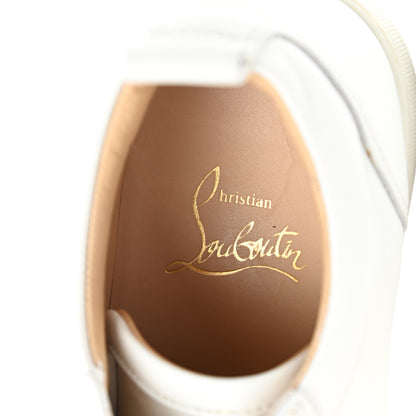 Christian Louboutin Calfskin Strass Junior Flat Sneakers 35.5 Version Latte 7 of 9