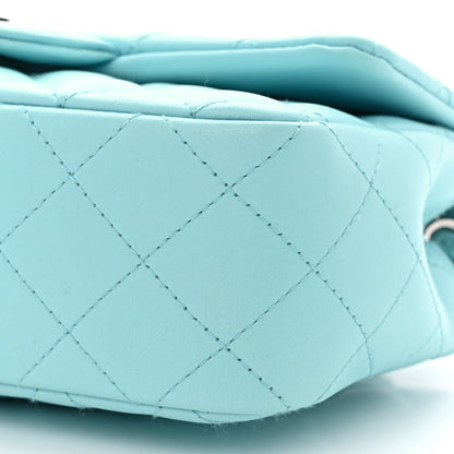 Chanel Lambskin Quilted Mini Rectangular Flap Light Blue 9 of 11