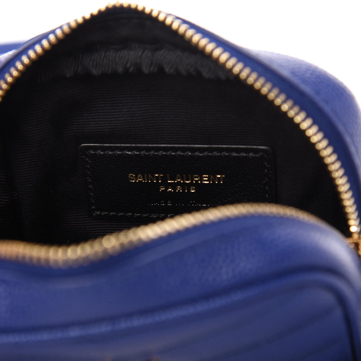 Grain De Poudre Matelasse Monogram Baby Lou Camera Bag Sapphire Blue