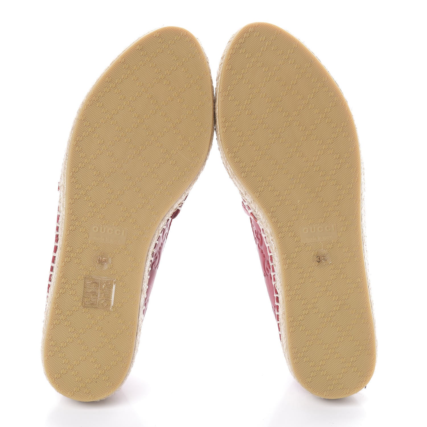 Gucci Guccissima Signature Espadrilles 35 Hibiscus Red 7 of 7