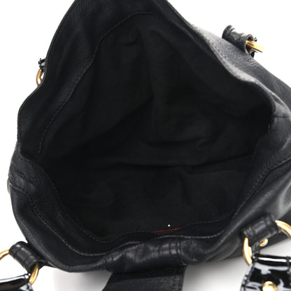 Valentino Garavani Grained Calfskin Catch Satchel Black 5 of 16