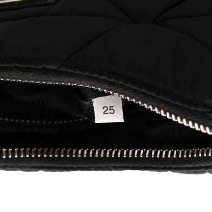 Prada Re-Nylon Triangle Padded Patchwork Shoulder Bag Black 7 of 10