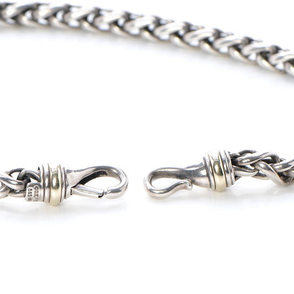 David Yurman Sterling Silver 14K Yellow Gold 8mm Wheat Chain Necklace 5 of 7