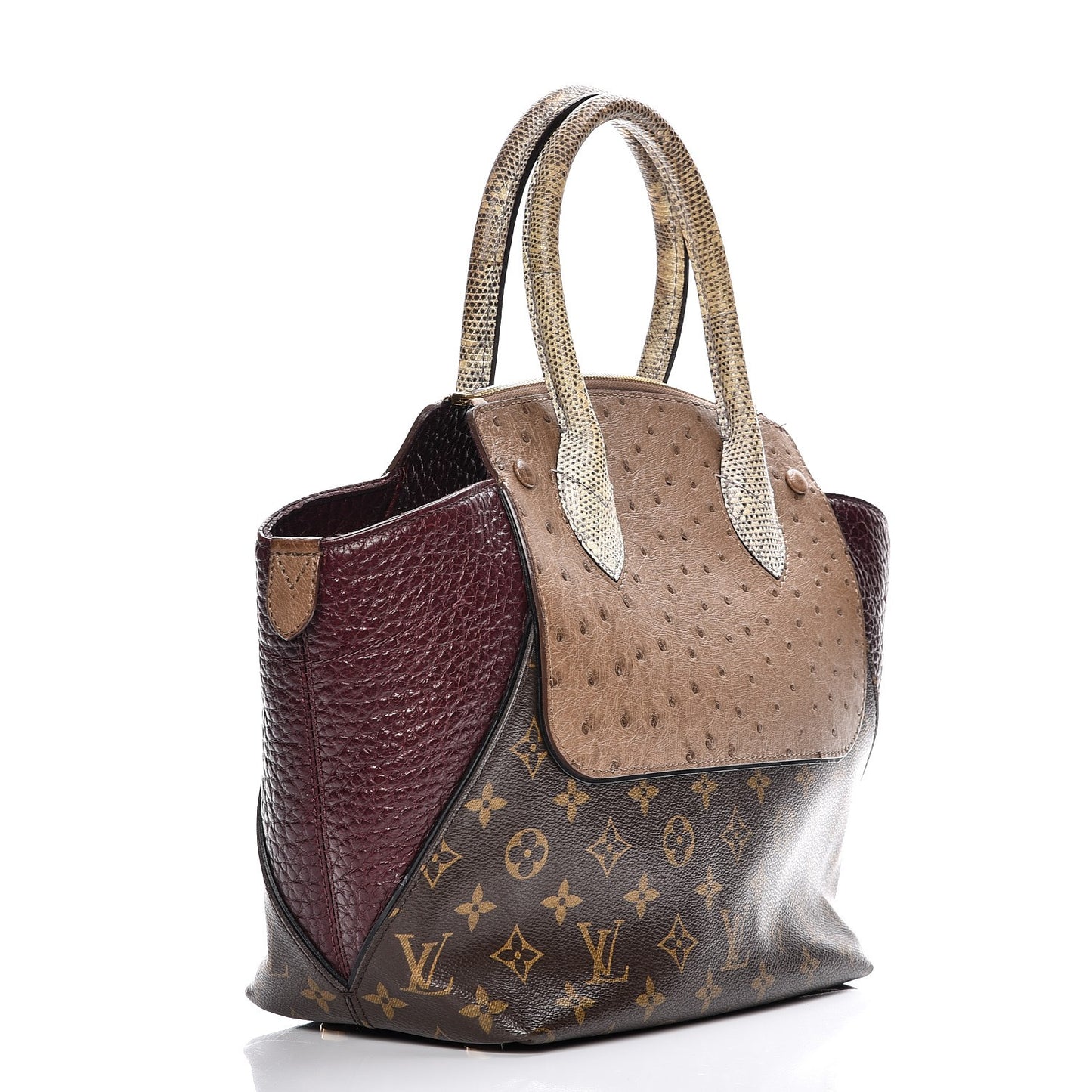 Monogram Ostrich Python Majestueux PM Bordeaux