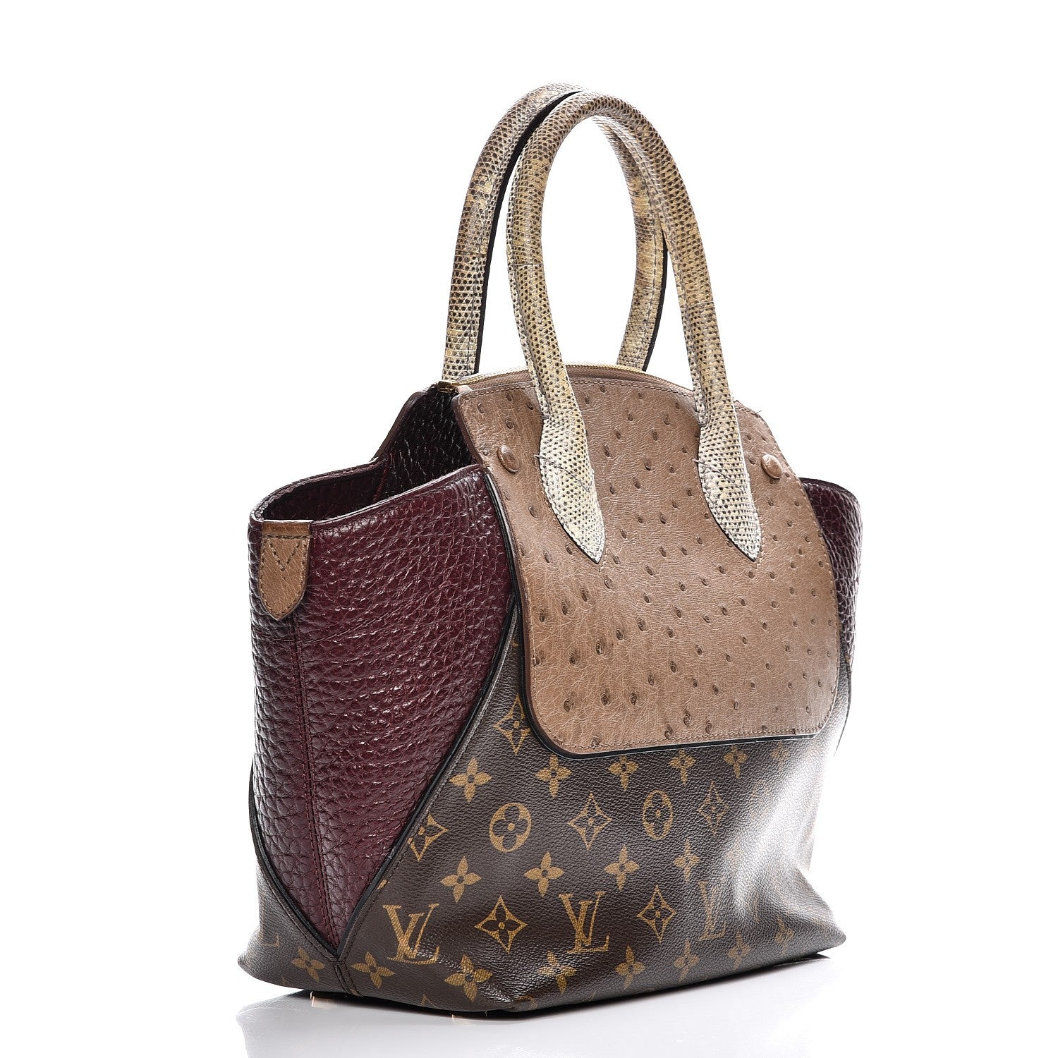 Louis Vuitton Monogram Ostrich Python Majestueux PM Bordeaux 3 of 8