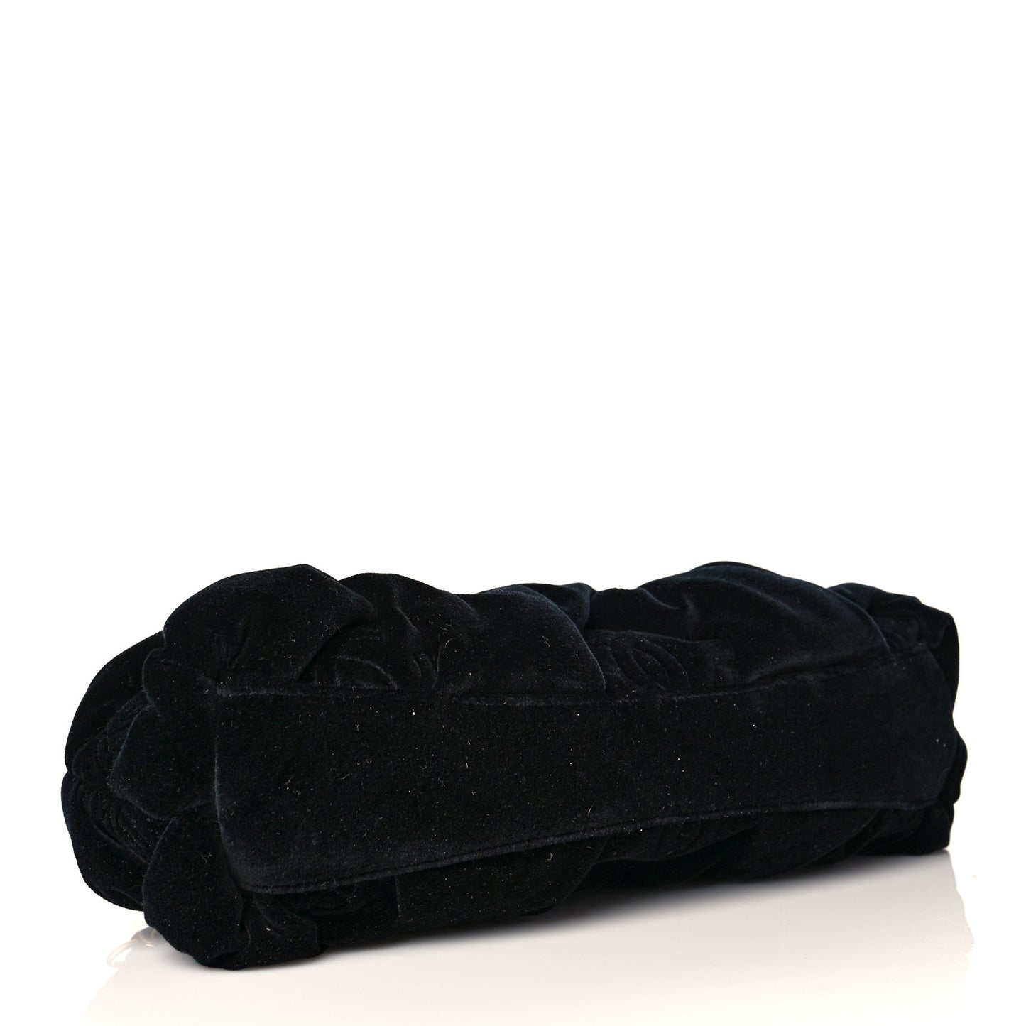 Resin Velvet Kiss Lock Clutch Black