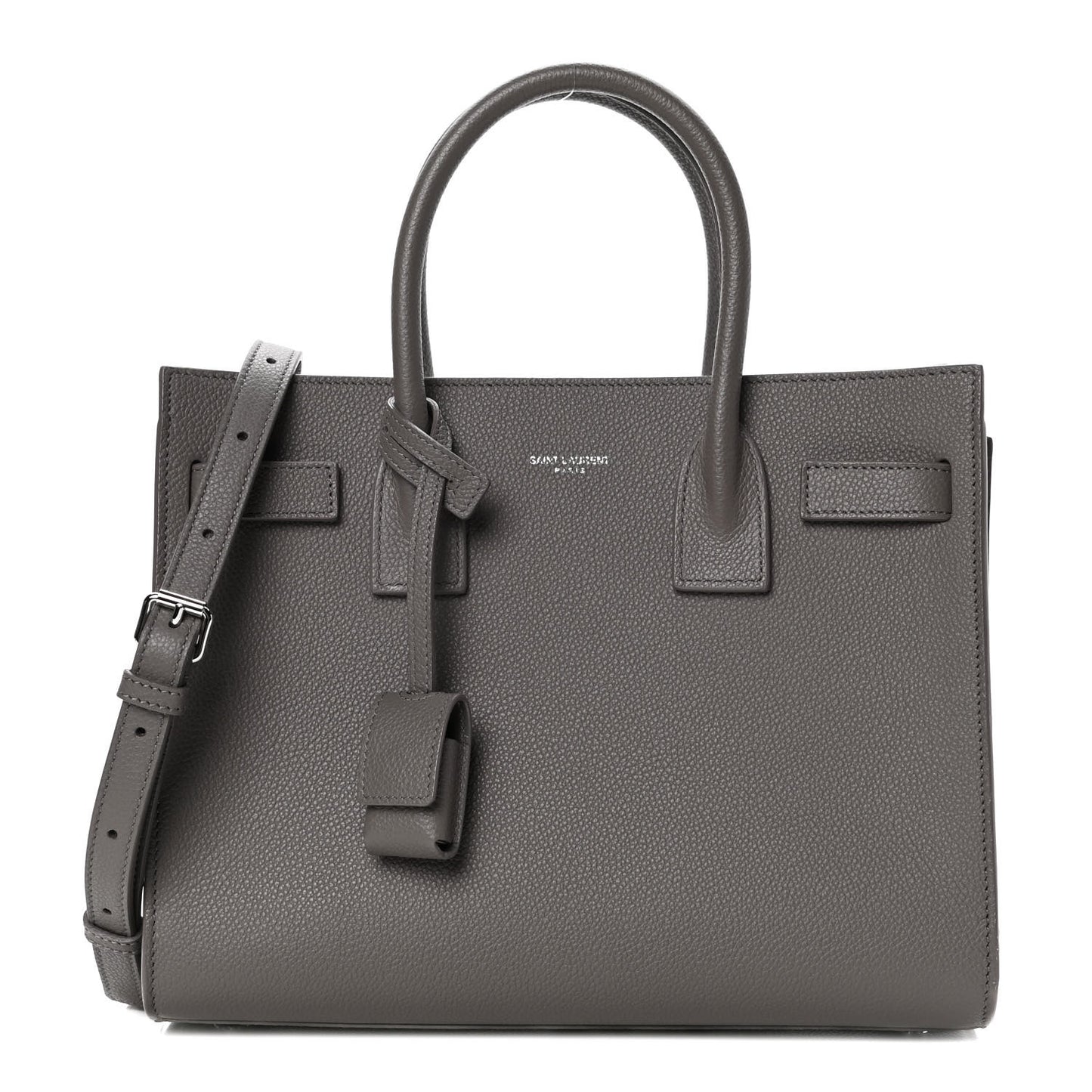 Grained Calfskin Baby Sac De Jour Fog