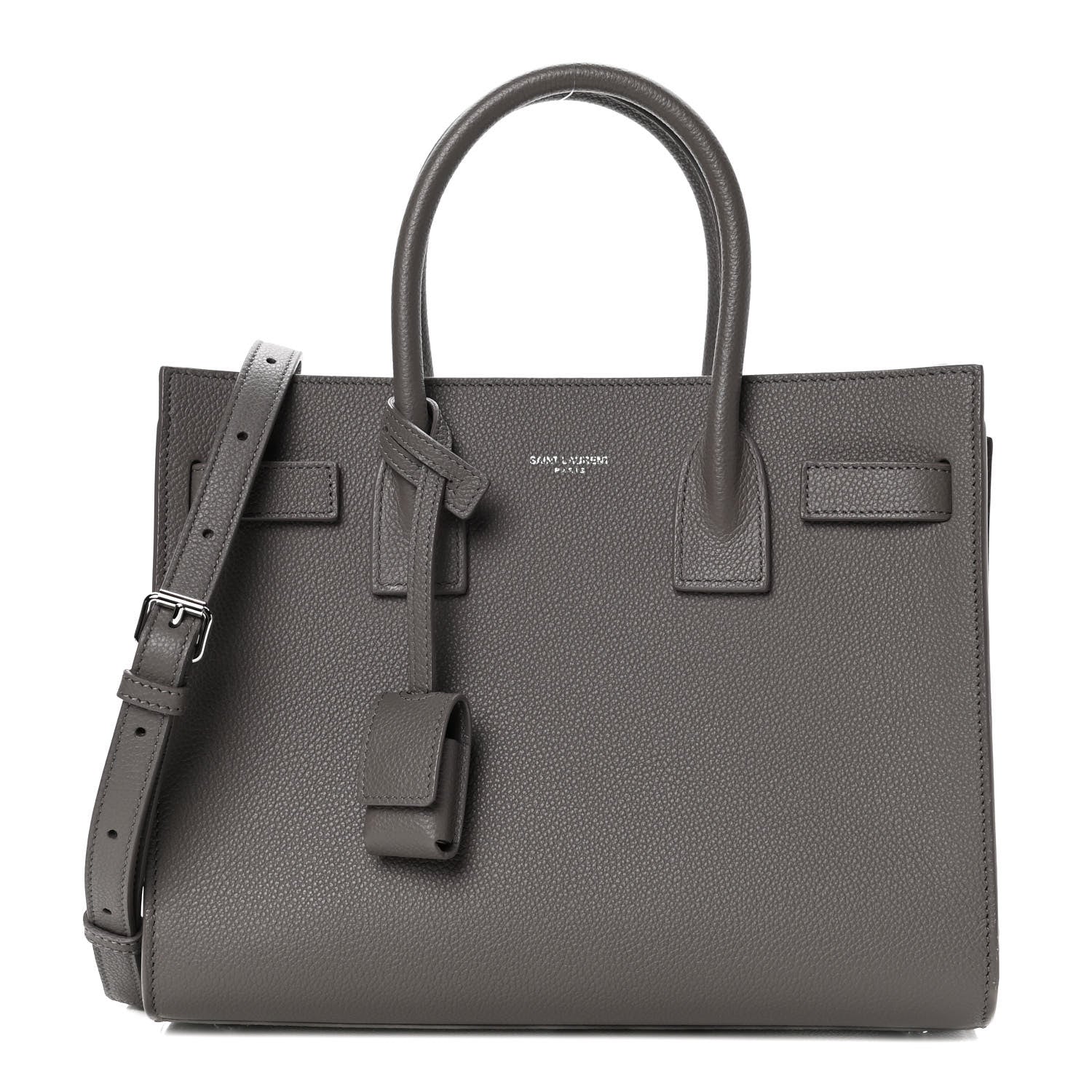 Saint Laurent Grained Calfskin Baby Sac De Jour Fog 1 of 6