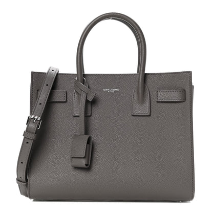 Saint Laurent Grained Calfskin Baby Sac De Jour Fog 1 of 6