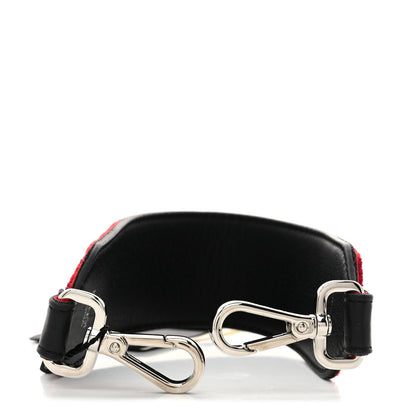Fendi Velvet Tappetino Vitello Dolce FF Mini Strap You Rosso Black 2 of 4