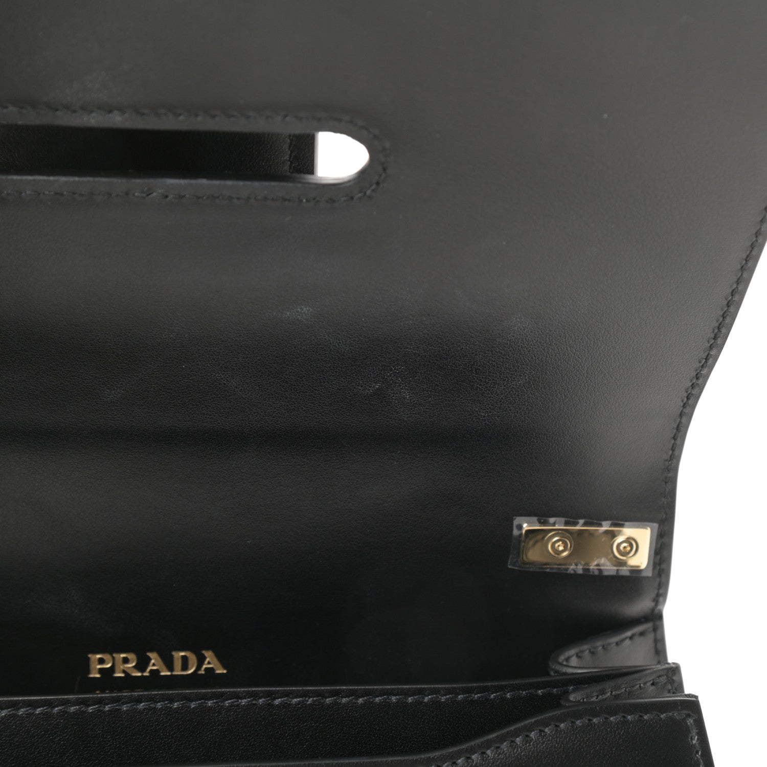 Prada City Calfskin Sidonie Small Chain Crossbody Bag Black 12 of 14