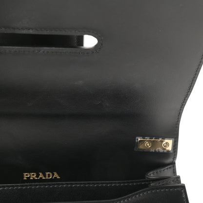 Prada City Calfskin Sidonie Small Chain Crossbody Bag Black 12 of 14