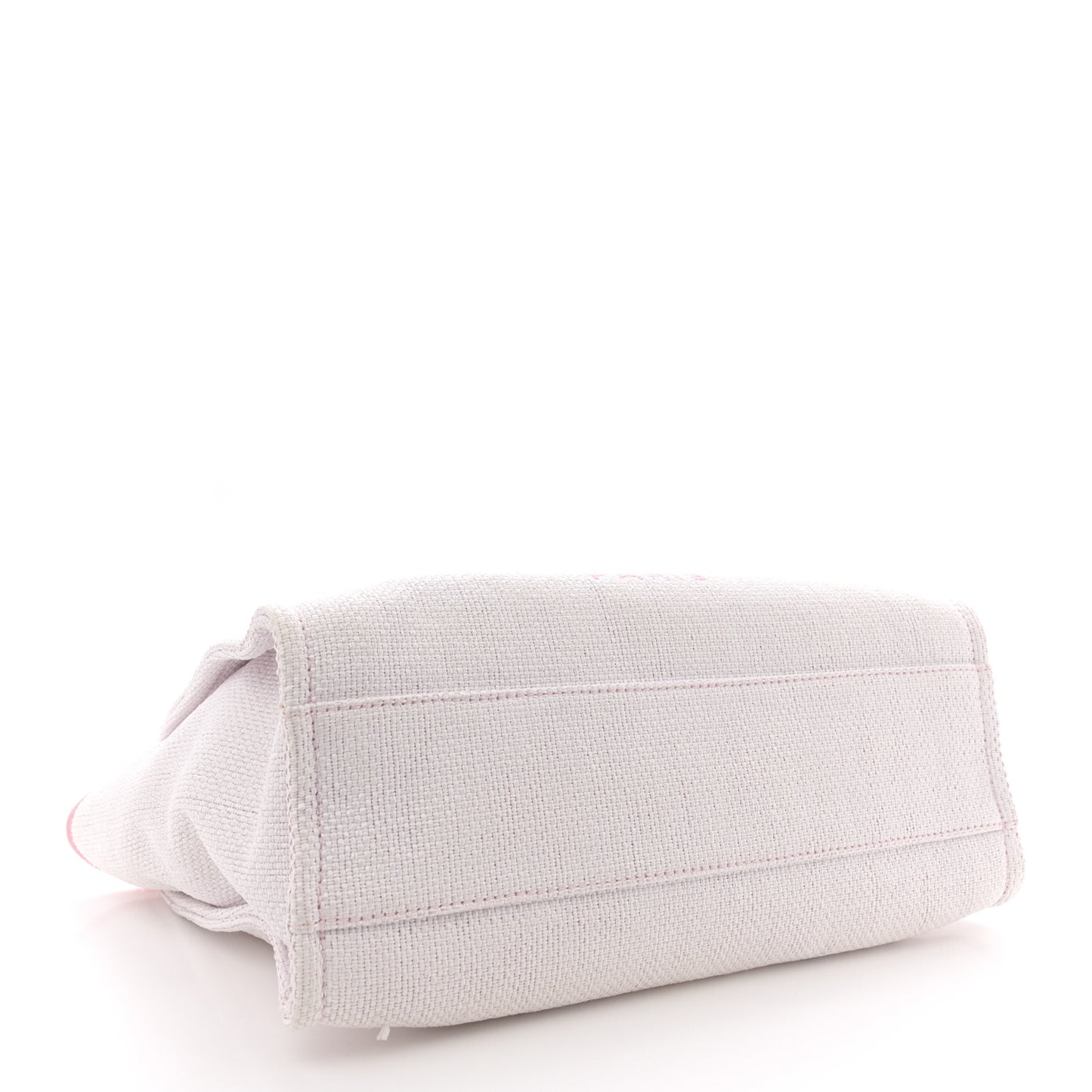 Woven Straw Raffia Small Deauville Tote Pink