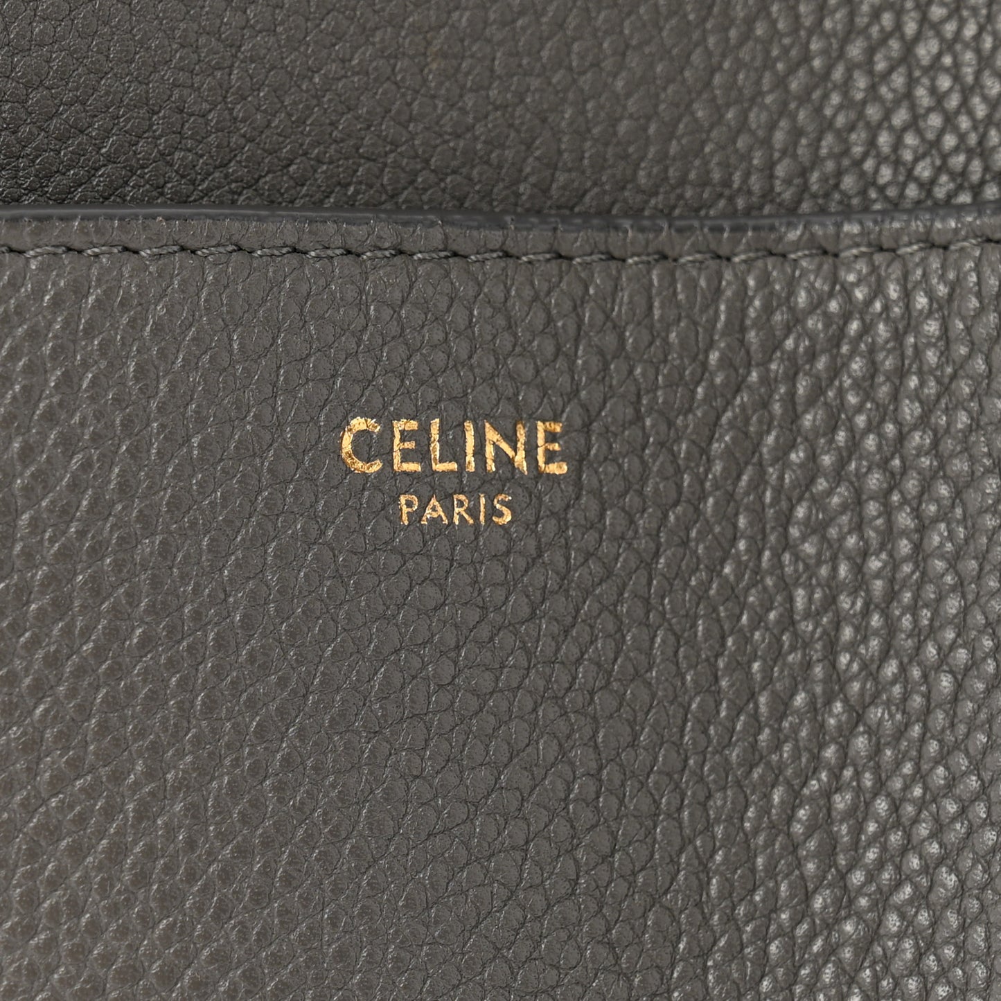 Soft Grained Calfskin Sangle Bucket Bag Kohl