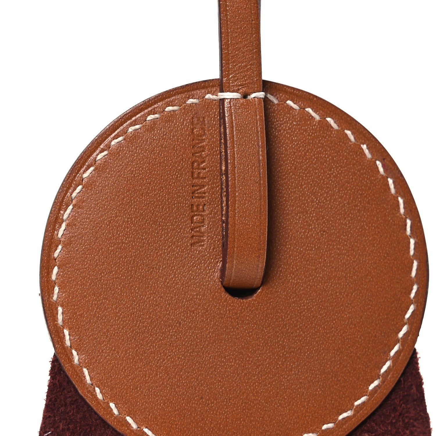 Hermes Vache Hunter Milo Lambskin Paddock Flot Bag Charm Rose Shocking Rouge H Rose Jaipur 3 of 4