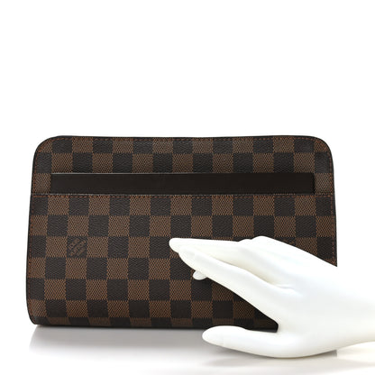 Louis Vuitton Damier Ebene Pochette Saint Louis Clutch 2 of 8