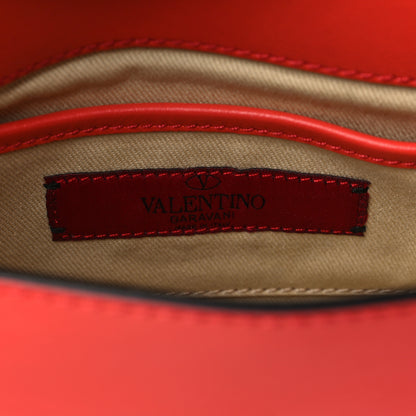 Valentino Garavani Vitello Mini Rockstud Flap Saddle Crossbody Bag Deep Coral 6 of 8