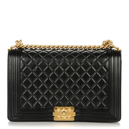 Chanel Lambskin Quilted New Medium Boy Flap Black 1 of 7