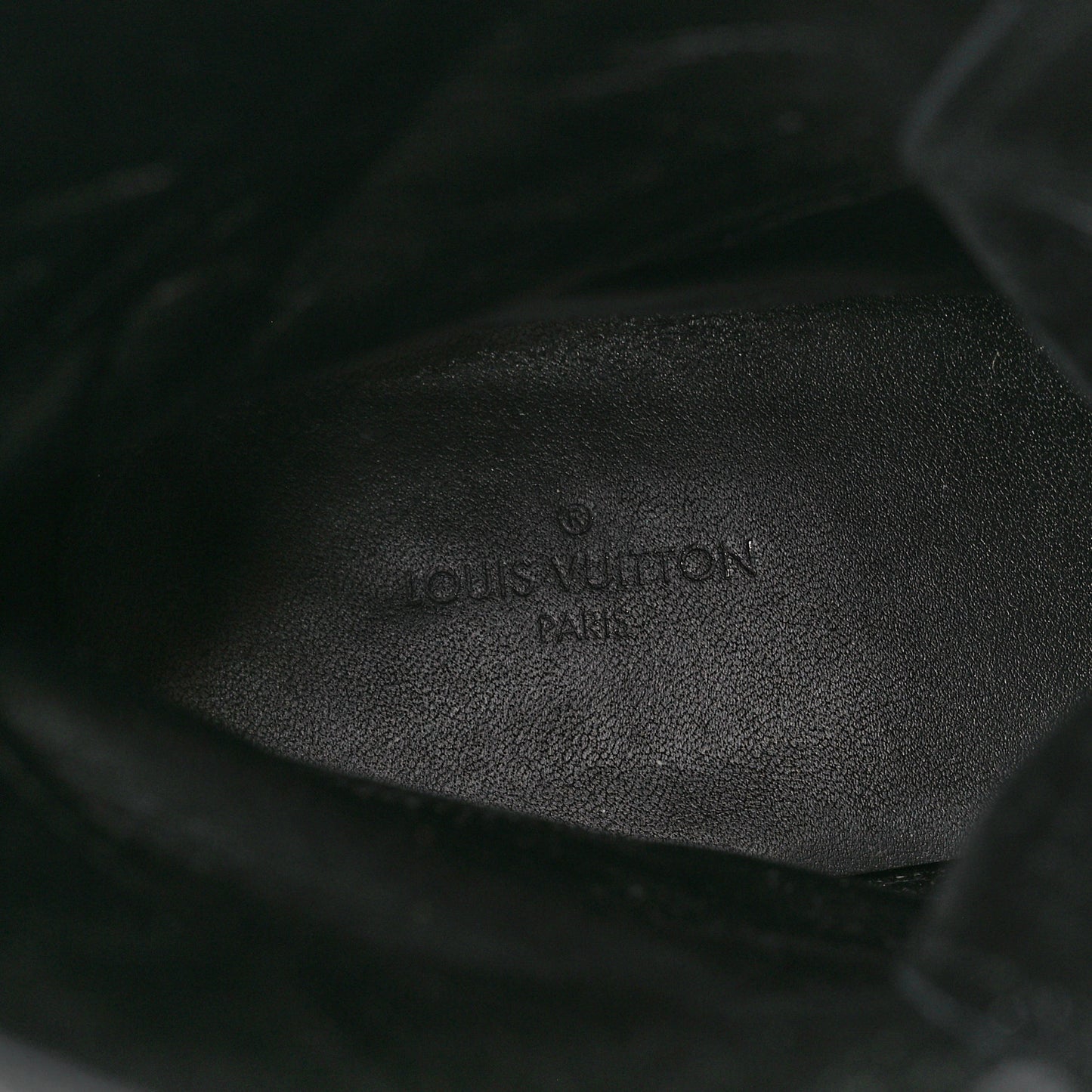 Suede Calfskin Monogram Laureate Platform Desert Boots 38.5 Black