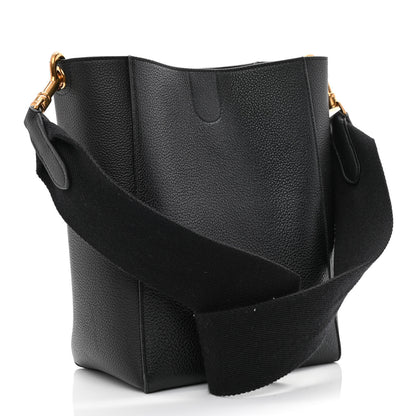 Celine Soft Grained Calfskin Small Sangle Bucket Bag Black 3 of 9