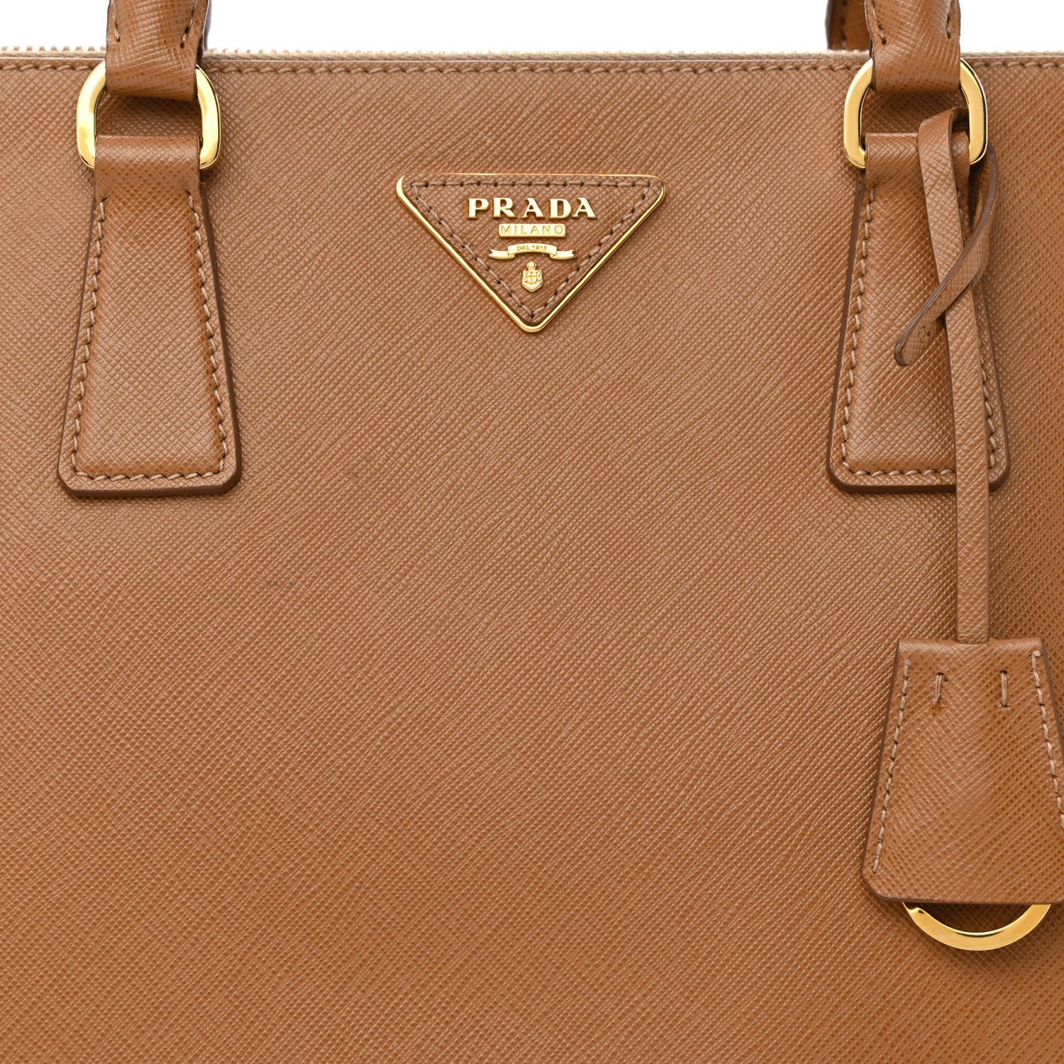 Prada Saffiano Medium Galleria Double Zip Tote Caramel 11 of 13