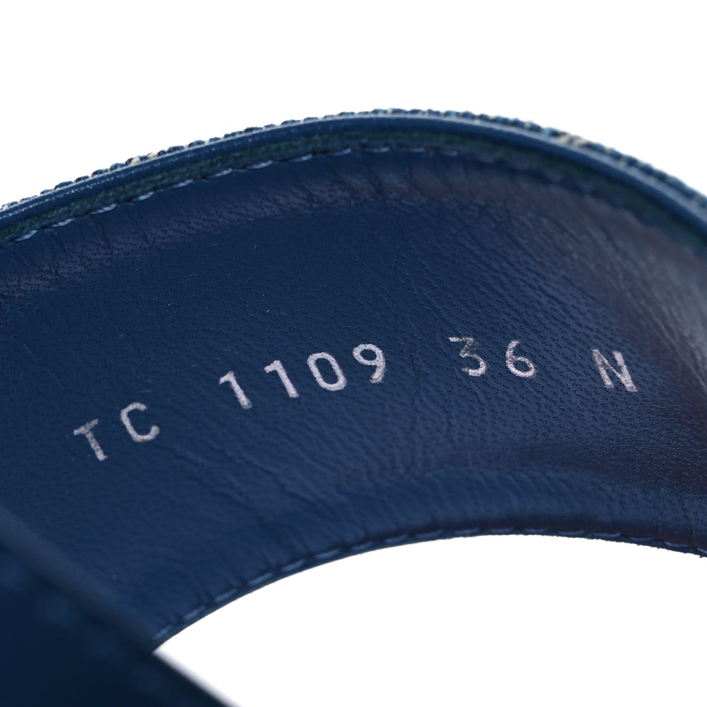 Denim Monogram Sandals 36 Blue