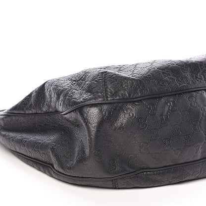 Gucci Guccissima Large New Ladies Web Hobo Black 8 of 14