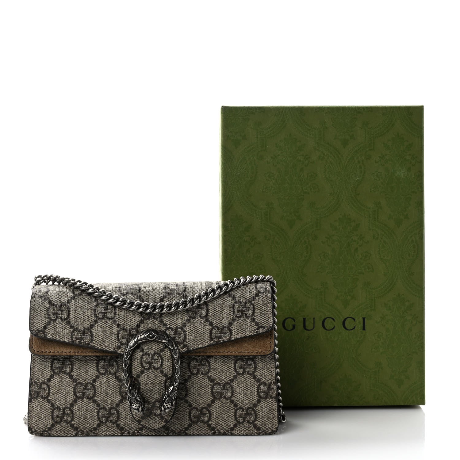 Gucci GG Supreme Monogram Super Mini Dionysus Shoulder Bag Taupe 9 of 9
