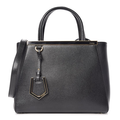 Fendi Vitello Elite Petite 2Jours Tote Black 1 of 9