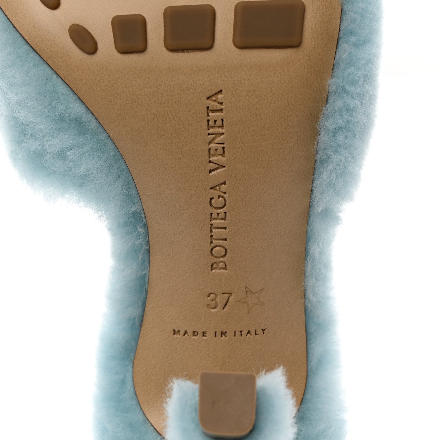 Bottega Veneta Cozy Fur Lido 90mm Mule Sandals 37 Pale Blue 7 of 8
