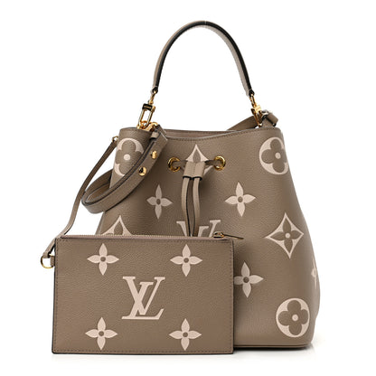 Louis Vuitton Empreinte Monogram Giant Neonoe MM Tourterelle Creme 1 of 10
