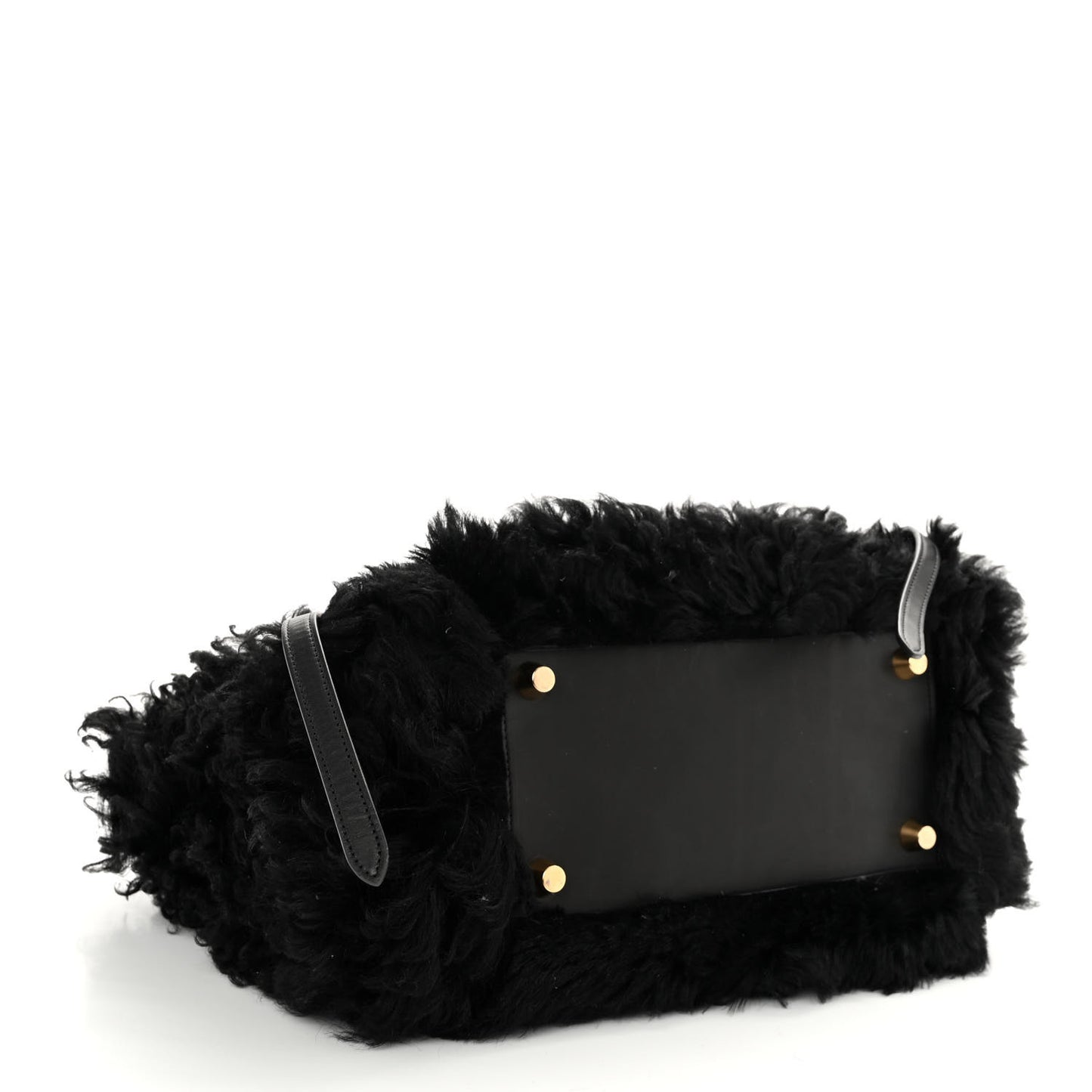 Calfskin Shearling Mini Belt Bag Black