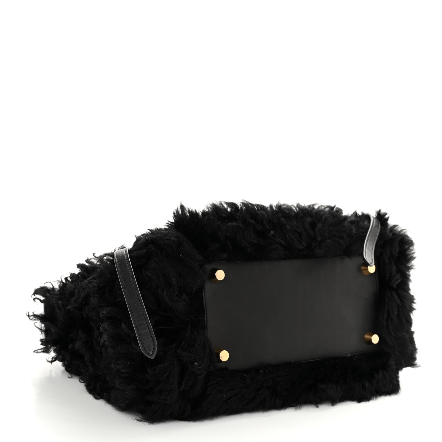Celine Calfskin Shearling Mini Belt Bag Black 4 of 9