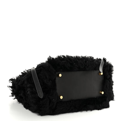 Celine Calfskin Shearling Mini Belt Bag Black 4 of 9
