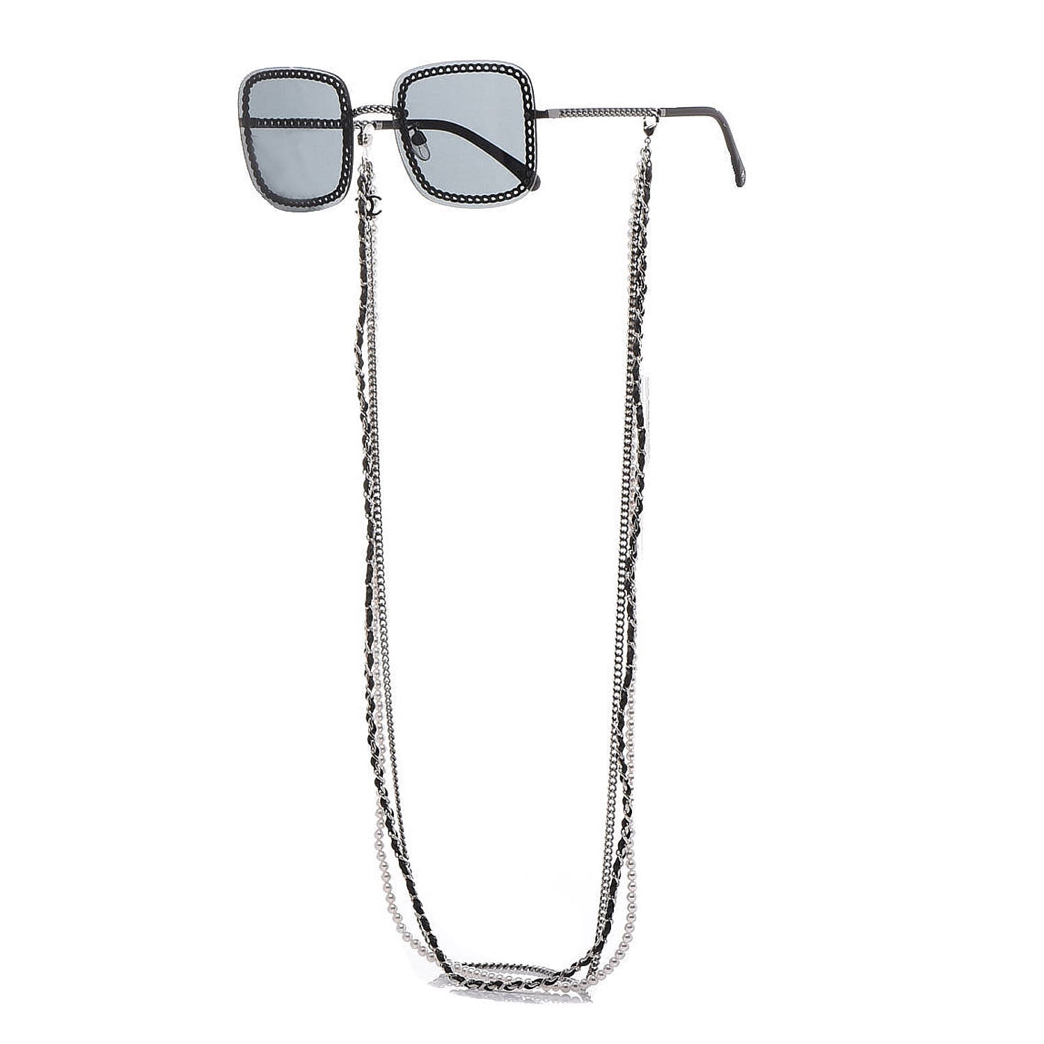 Chanel Chain Square Sunglasses 4244 Black 8 of 9